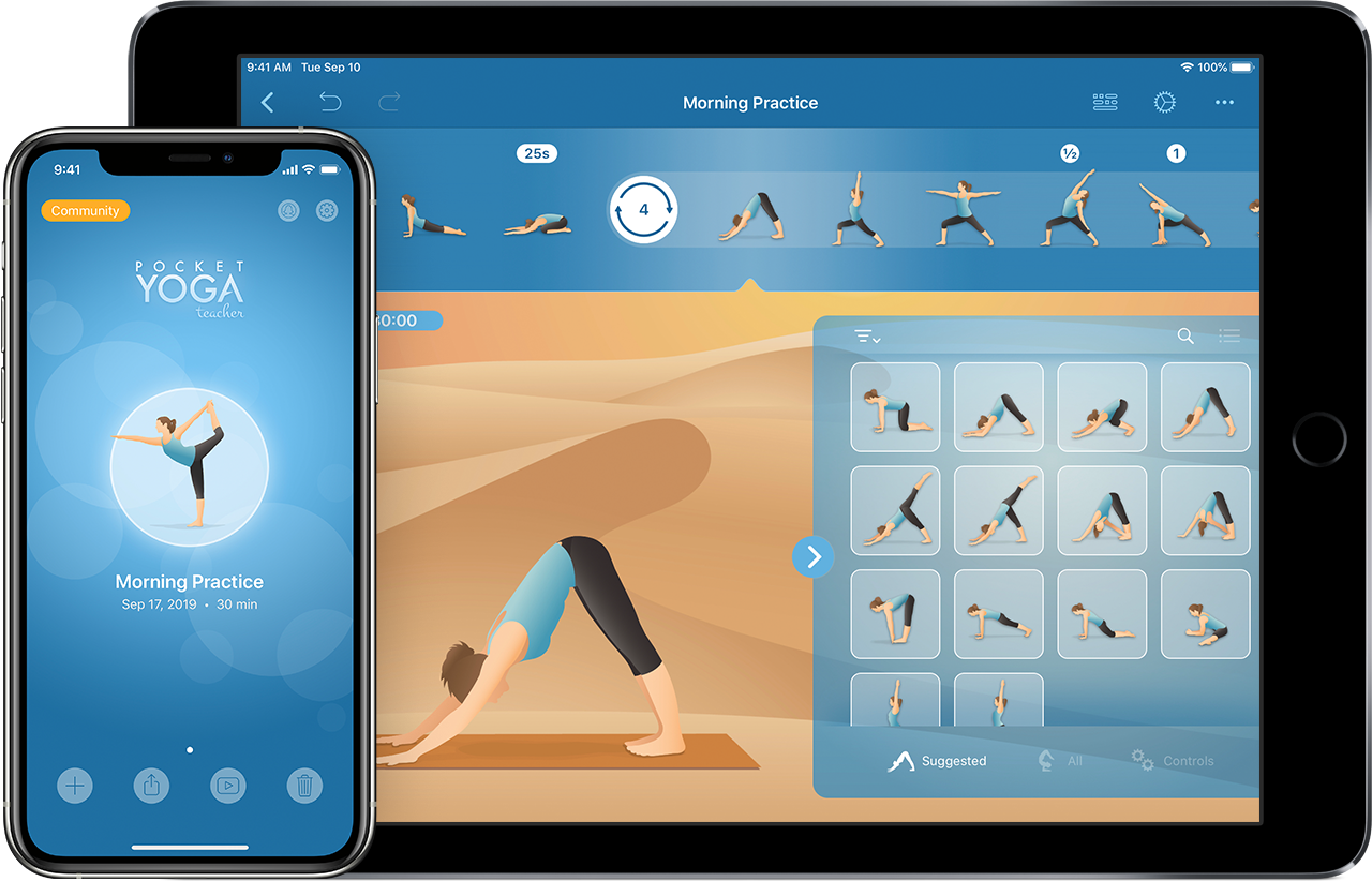 Pocket Yoga Teacher iPhone6 and iPad